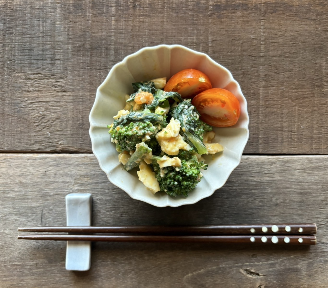 「ブロッコリーと小松菜のたまごサラダ」のイメージ画像